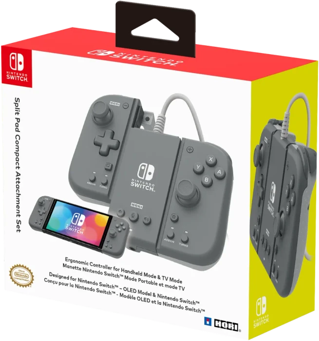 Hori Split Pad Compact Attachment Set slate grey (Switch)