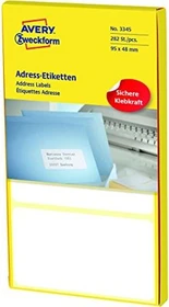 Avery-Zweckform Adressetiketten Sonderformat, 95x48mm, weiß, 94 Blatt (282 Etiketten)