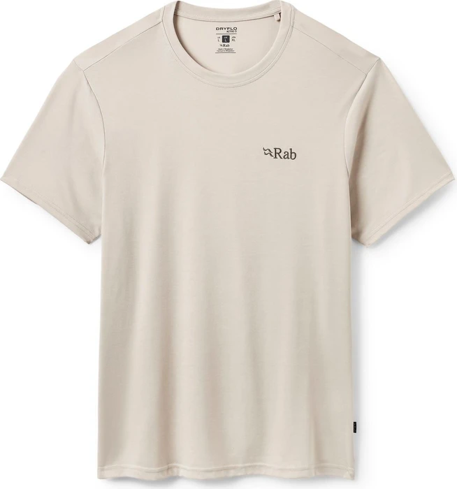 Rab Crimp Logo Funktionsshirt kurzarm pebble (Herren)