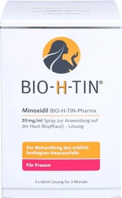 BIO-H-TIN Minoxidil 20mg/ml Spray zur Anwendung auf der Haut, 180ml
