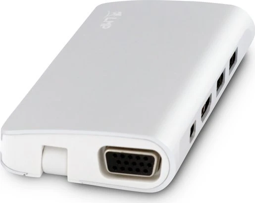 LMP USB-C Travel Dock, 9-Port, USB-C 3.0 [Stecker], silber