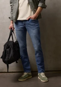 Street One Racer Jeans indigo blue random wash (Herren)