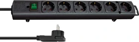 Brennenstuhl Comfort-Line Plus mit Schalter, 6-fach, 2m, schwarz