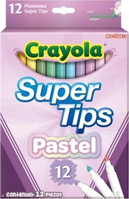 Crayola Supertips Pastel Filzstifte sortiert, 12er-Set