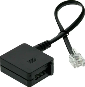 InLine Telefonkabel TAE-F (Buchse)/RJ-11 (Stecker), 0.2m, schwarz