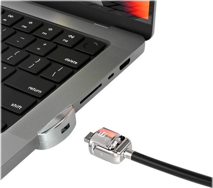 Maclocks MacBook Pro M1 14" Kabelschloss, schwarz/silber