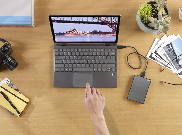 Seagate One Touch Portable HDD, Space Gray, 5TB, +Rescue, USB 3.0 Micro-B