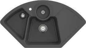 Villeroy & Boch Solo Eck Einbau Becken mittig graphite