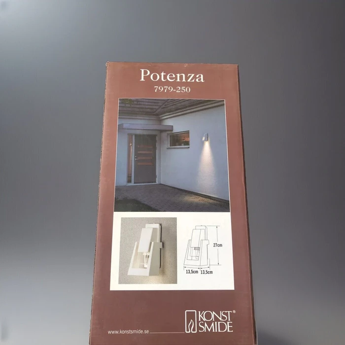 Konstsmide Potenza GU10 13.5cm Wandleuchte 1-flammig weiß