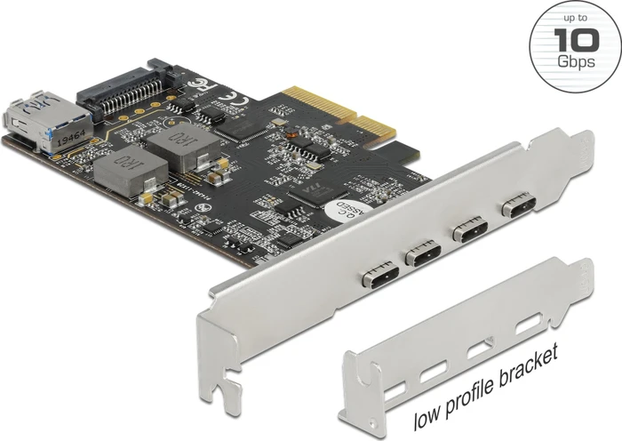DeLOCK 4x USB-C 3.1, PCIe 3.0 x4