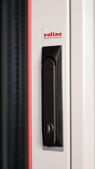 Roline / Secomp Basic 19" Netzwerkschrank 22HE, montiert, Glastür, IP20, RAL 7035, 800mm tief