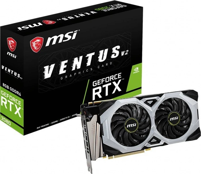 MSI GeForce RTX 2080 Ventus 8G V2, 8GB GDDR6, HDMI, 3x DP