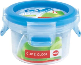 Emsa Clip&Close rund Aufbewahrungsbehälter 150ml blau