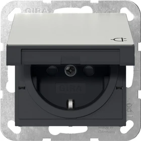 Gira System 55 SCHUKO-Steckdose, Edelstahl