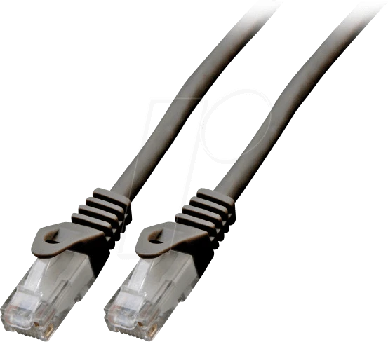 EFB Elektronik CCA Patchkabel, Cat6, U/UTP, RJ-45/RJ-45, 0.5m, schwarz