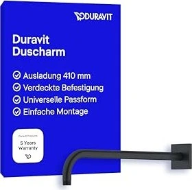 Duravit Brausearm Ausladung 410mm schwarz matt