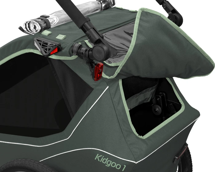 Qeridoo Kidgoo 1 Fahrradanhänger forest green (Modell 2026)