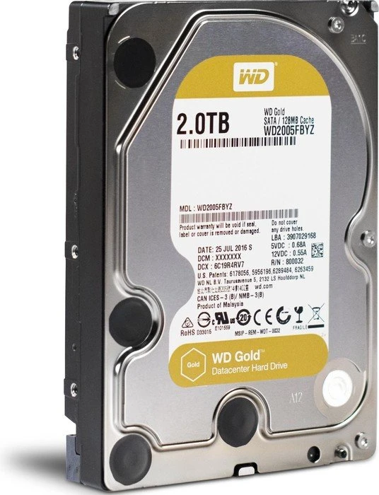 Western Digital WD Gold 2TB, 24/7, 512n / 3.5" / SATA 6Gb/s