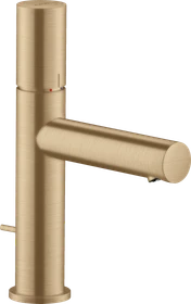 Hansgrohe Axor Uno Waschbeckenarmatur 110 mit Zerogriff und Zugstangen-Ablaufgarnitur brushed bronze