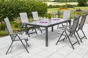 Merxx Trivero Gartenmöbel-Set diamantbraun, 7-tlg.