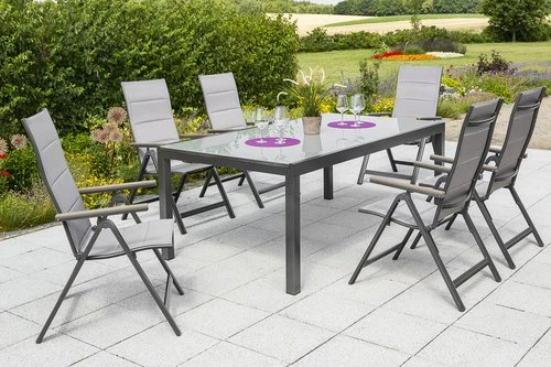 Merxx Trivero Gartenmöbel-Set diamantbraun, 7-tlg.