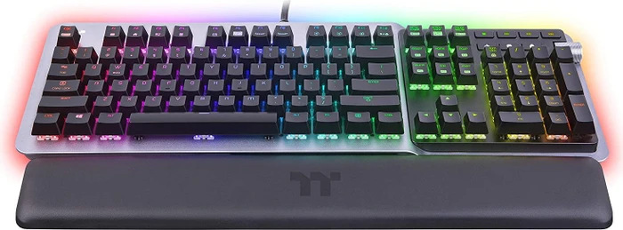 Thermaltake Argent K5 RGB Gaming Keyboard Titanium, MX SPEED RGB Silver, USB, DE