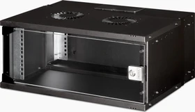 Digitus Professional SoHo Pro Line 19" Wandgehäuse 4HE, unmontiert, Sicherheitsglastür, IP20, RAL 9005, 400mm tief