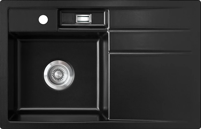 systemceram Bela 78 F Einbau Becken links nero