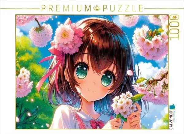 Calvendo Blütenträume - Ein Manga-Mädchen in einem Frühlingskleid