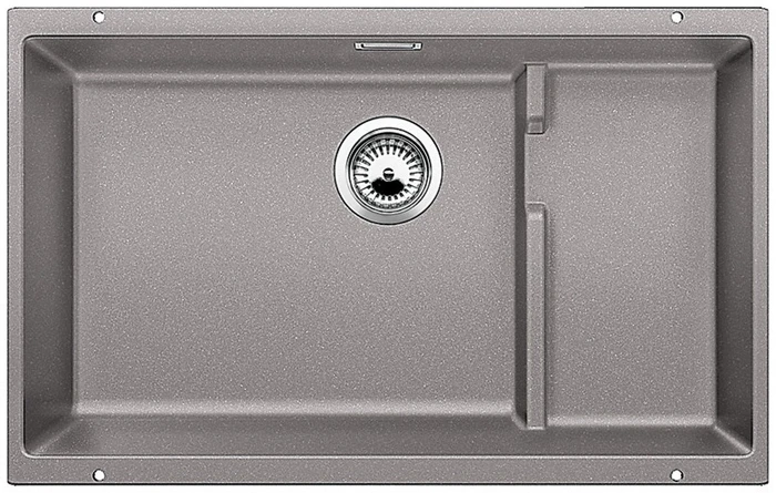 Blanco Subline 700-U Level Unterbau Becken mittig mit Ablauffernbedienung alumetallic