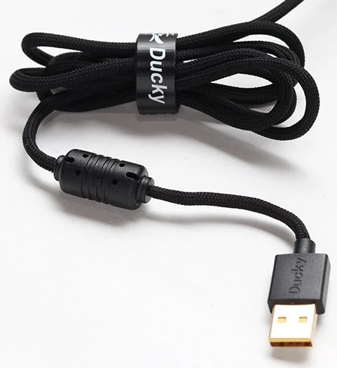 Ducky Feather Black & White Ultralight Gaming Mouse, Huano Switches, USB