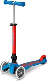 Micro Mini Micro Deluxe Foldable LED Kickboard flashing red