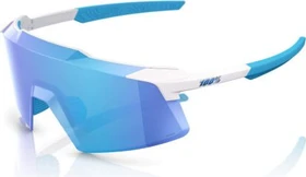 100% Aerocraft matte white/hiper blue mirror lens