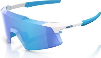 100% Aerocraft matte white/hiper blue mirror lens