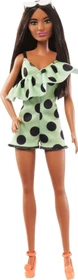Mattel Barbie - Fashionistas Limettenfarbenes Kleid mit Tupfen