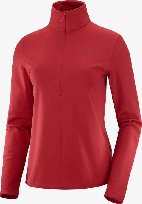 Salomon Essential Lightwarm Fleece Jacke red chili (Damen)
