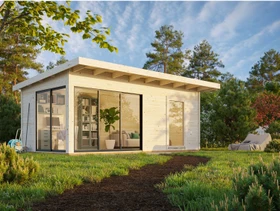 Palmako Andrea 17.1m² Slide Plus Gartenhaus dunkelgrau/anthrazit