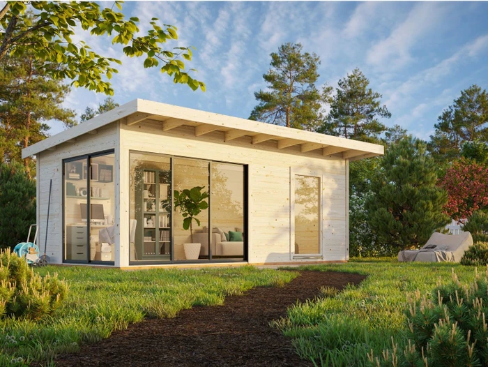 Palmako Andrea 17.1m² Slide Plus Gartenhaus dunkelgrau/anthrazit
