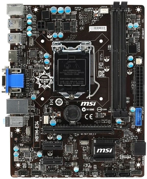 MSI H81M-E34 (Intel 1150)