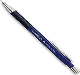 Staedtler Mars Micro 775 Druckbleistift B 0.7mm graphit, schwarz/blau, Radierer, 10er-Pack