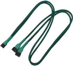 Nanoxia 3-Pin auf 2x 3-Pin Verteiler, sleeved, 60cm, grün (NX3PY60G)