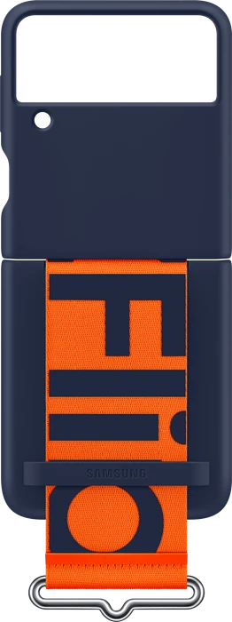 Samsung Silicone Cover with Strap für Galaxy Z Flip 3 navy