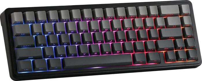 Epomaker x Aula F65, Black Gradient, LEDs RGB, hot-swap, Side-Printed, LEOBOG Reaper, USB/Bluetooth, US