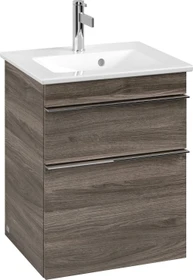 Villeroy & Boch Venticello Waschbeckenunterschrank für Becken mittig 2 Auszüge 466x590x400mm stone oak/chrome