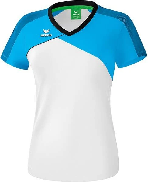 Erima Premium One 2.0 Funktionsshirt kurzarm weiß/curacao/schwarz (Damen)