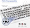 RK Royal Kludge M75 Wireless, weiß/violett, LEDs RGB, hot-swap, RK FAST SILVER, USB/Bluetooth, US Vorschaubild