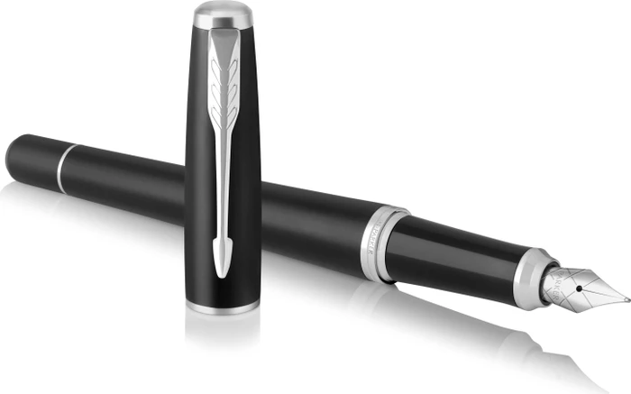 Parker Urban muted black/chrome trim, rechte Hand, mittel, Geschenkbox