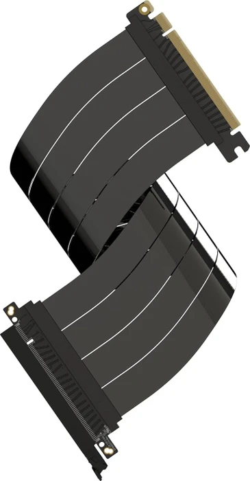 LinkUP AVA5 Riser Kabel, gerade, PCIe 5.0, 400mm, schwarz