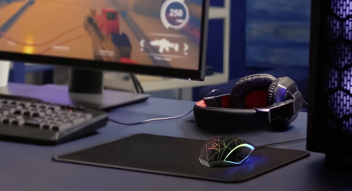 Renkforce RF-GM-120 RGB Gaming-Maus schwarz, USB