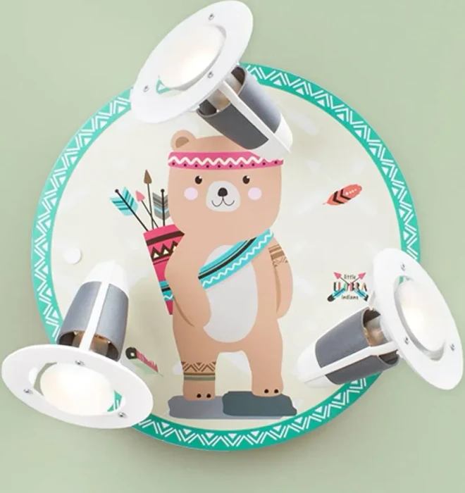 Elobra Little Indians Bär Björn Kinderleuchte grün